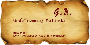 Grünzweig Melinda névjegykártya
