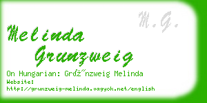 melinda grunzweig business card